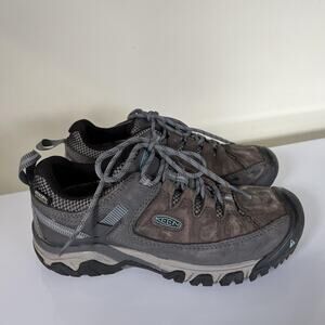 KEEN‎ Targhee II Waterproof Hiking Shoes Womens Size 7 Brown Gray Leather Trail